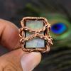 Mother Of Pearl Handmade Copper Wire Wrap Jewelry Ring Size 7.5 F5U48