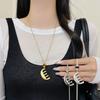 Niche Design Korean Style Black & White Beaded Collarbone Necklace - Smooth, Versatile & Meaningful Jewelry