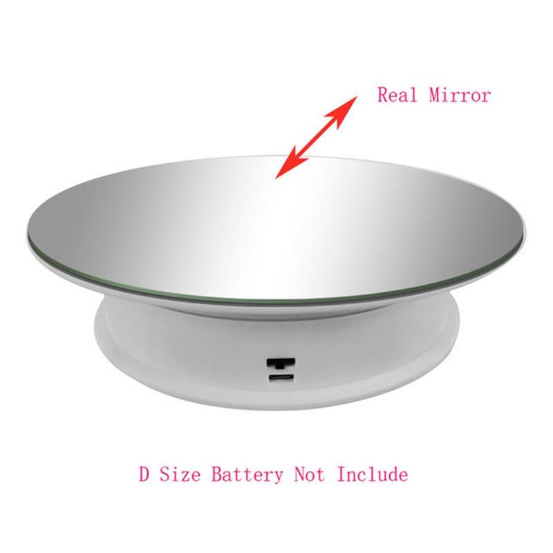 B03B-Electric Rotating Mirror Display Stand 2 Speeds Maximum Weight 3Kg 360 Degree Whirling Platform Photography