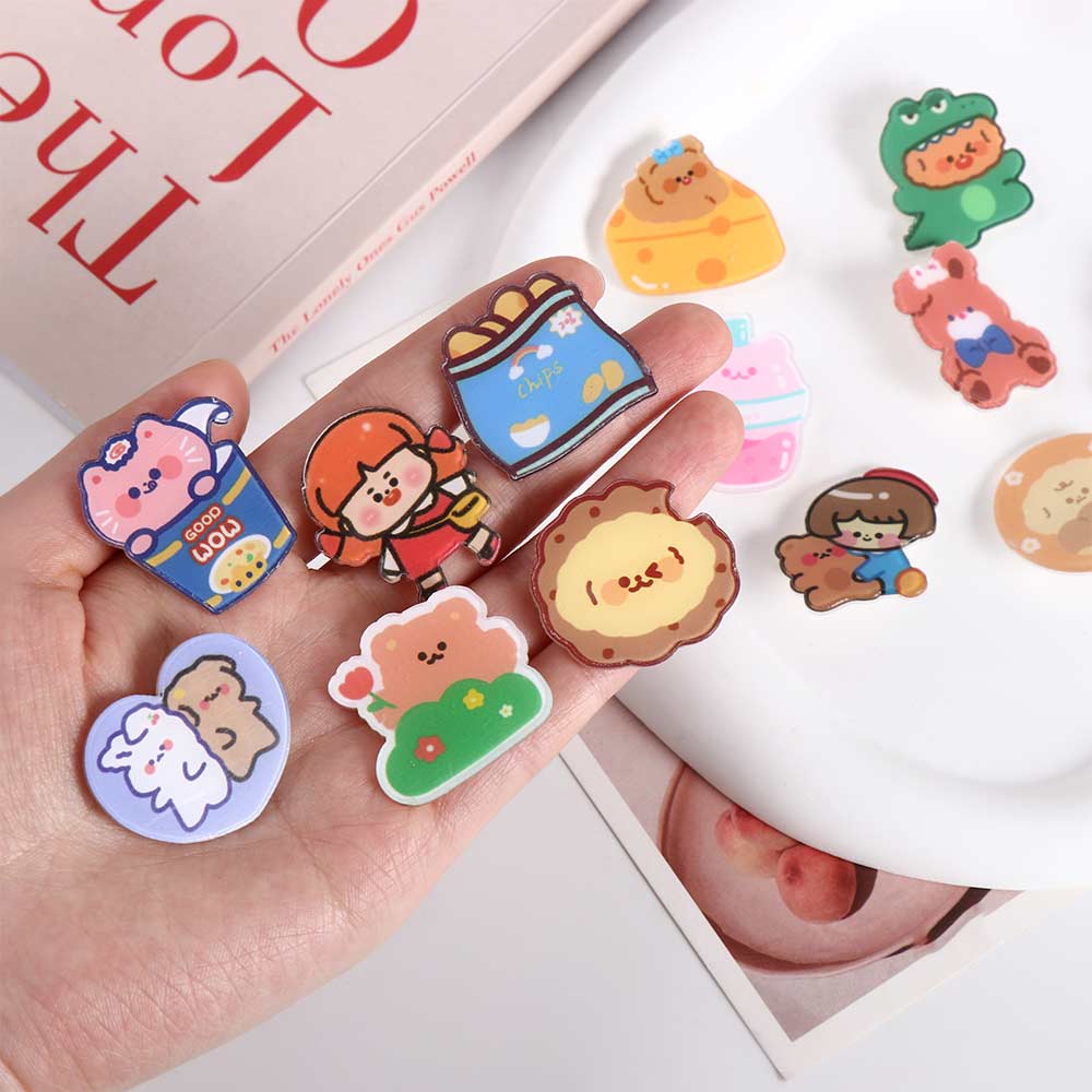 Cute Kawaii Fashion Acrylic Student Cartoon Brooch Fashion Jewelry Bag Ornament Korean Style Brooch