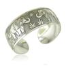 Ancient Silver Tibetan Decoration Engraved Opening Bracelet, Ethnic Style Retro Wide Bracelet, Bracelet
