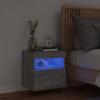 Vidaxl Ścienna Szafka Tv Z Led, Szary Dąb Sonoma, 40X30X40 Cm