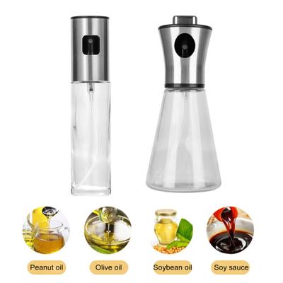 Oil Sprayer Bottle with Funnel 100ml/200ml Efficient Oil Control BBQ Picnic Cooking Oil Dispenser for Olive Sesame Avocado Oil