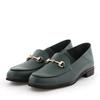 Genuine Leather Cushioned Soft HIMIKO Himiko Babouche Bit Loafers 651304 Green 230