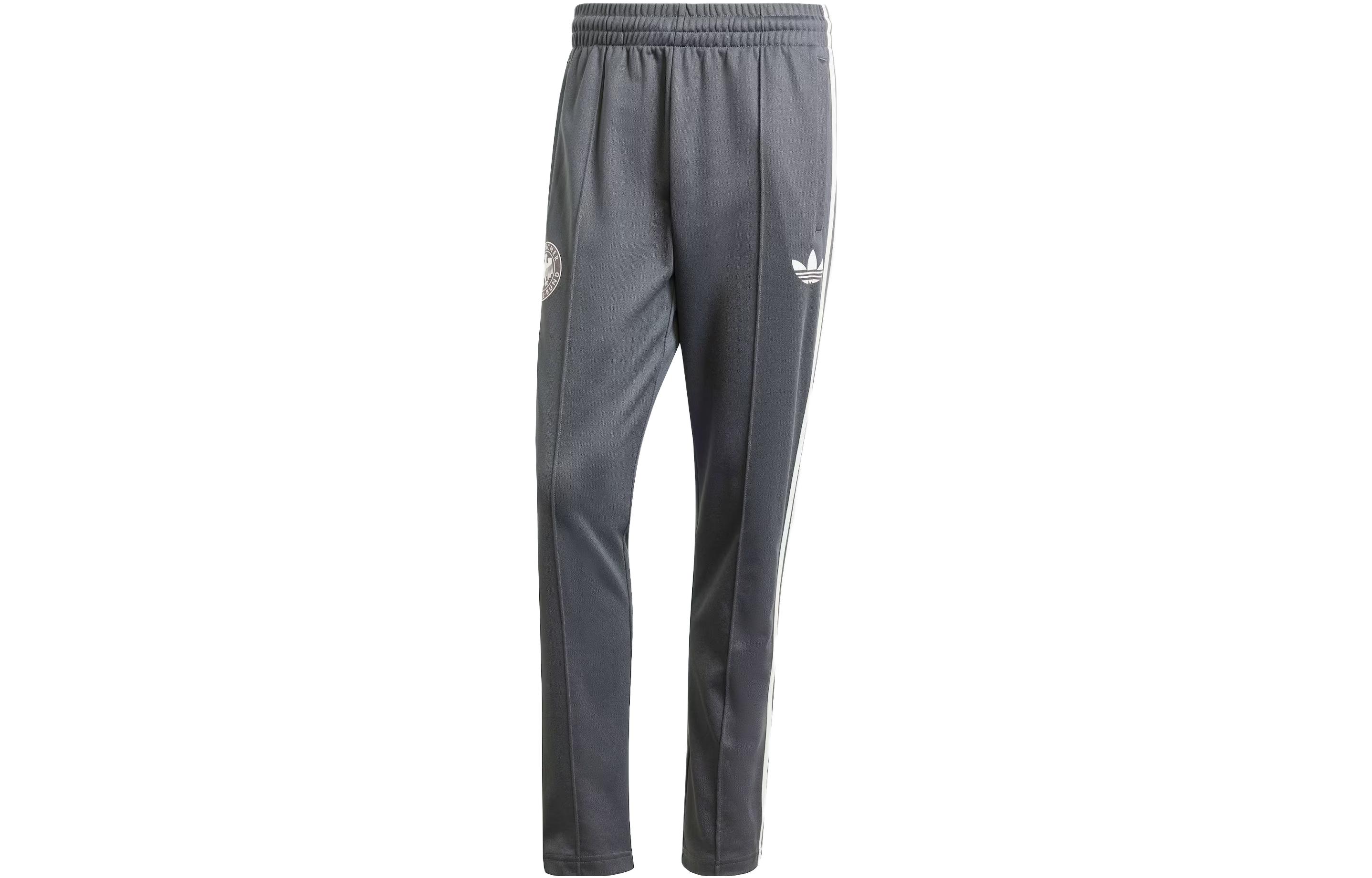 Adidas Originals BECKENBAUER Germany TRACK Knitted Sweatpants Men s Graphite Black IU2101 S