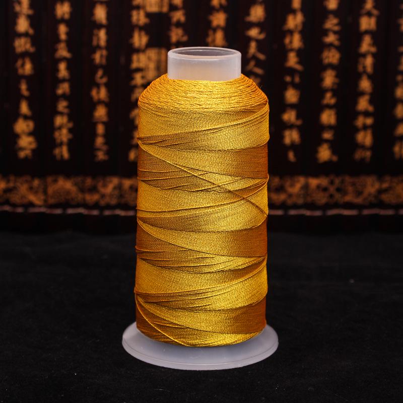 

Браслет Бодхи из золотой нити ручной работы с износостойким трехслойным кисточным шнуром Large Roll 9-ply Gold Thread