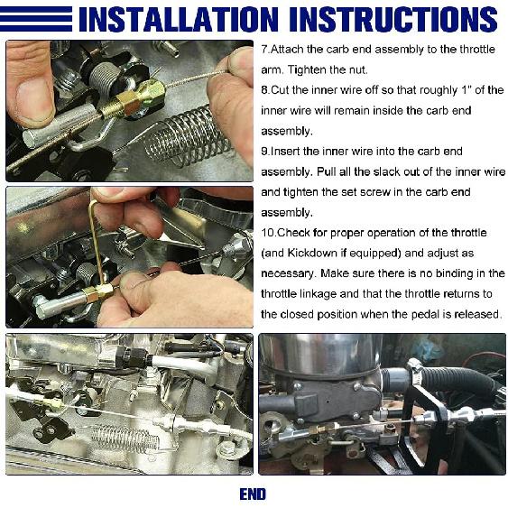 24" Univeral Throttle Cable Kit Stainless Steel Braided Adjustable Automotive Accelerator Cable Covering Locking Kit