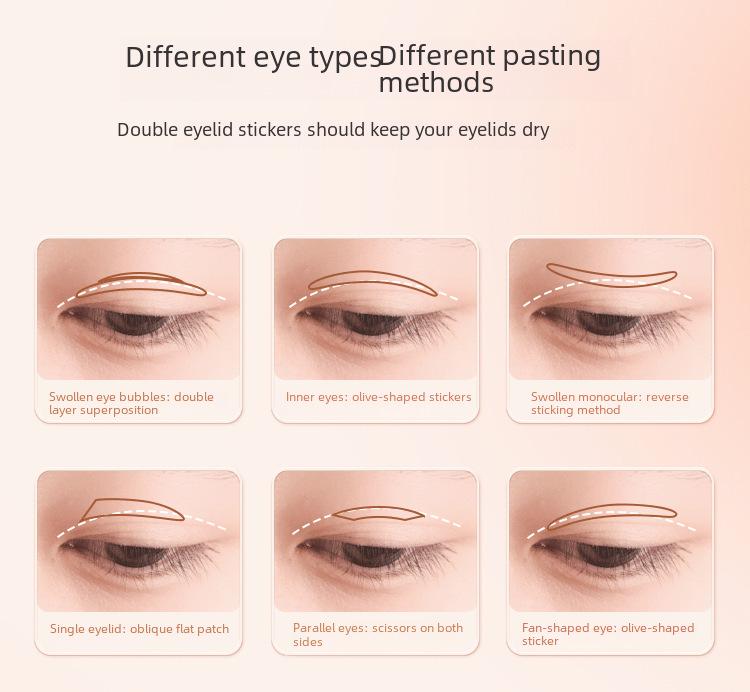 AKF Invisible Double Eyelid Stickers for Women with Natural Shaping, Ideal for Swollen Eyelids, in a Mirror Box.