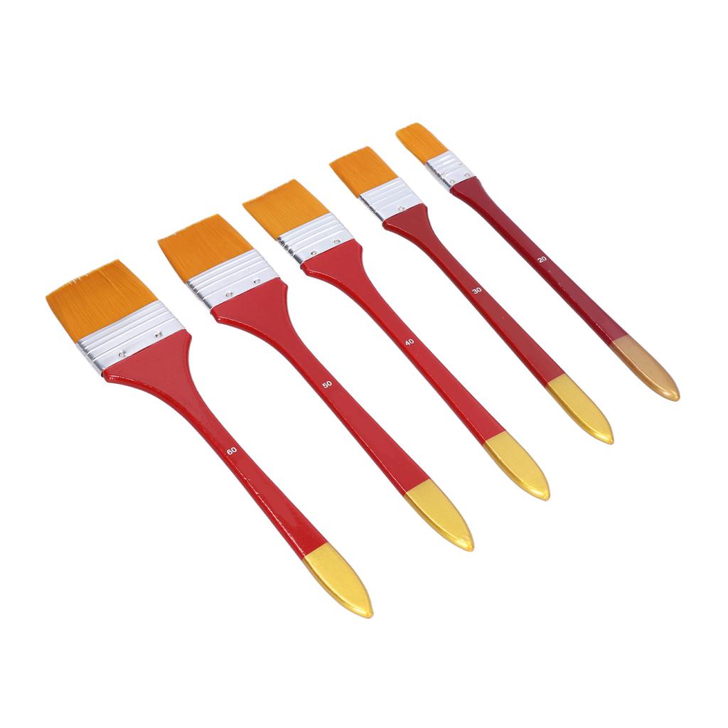 Paint Brush High Temperature Resistance Feel Comfortable Recyclable 5 Different Sizes Oil Paint Brushes