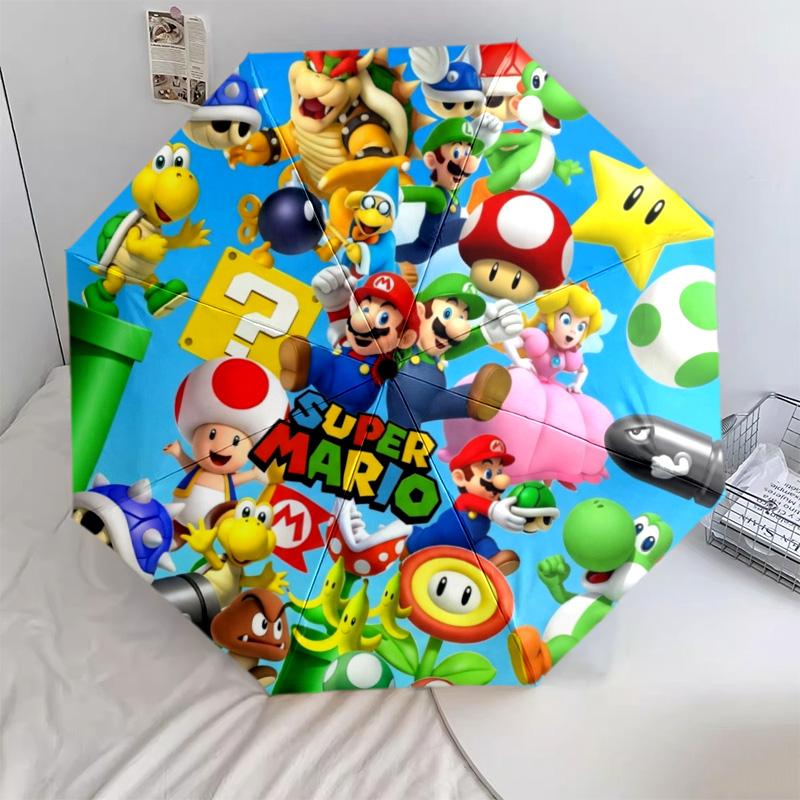 Super Mario Kids Cartoon Umbrella Portable Rain Umbrella