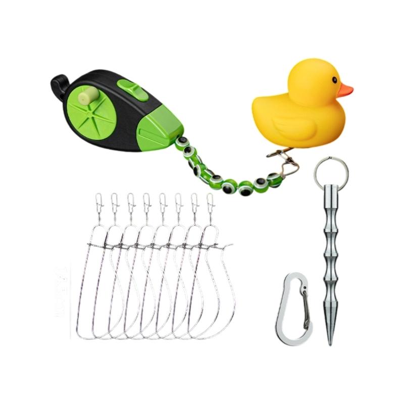 

Fly Reel Snap Chain Stringer with Float Lures Lock Belt Fish Lock Buckle Fishing Accessories 8pcs Fishing Lock Buckle