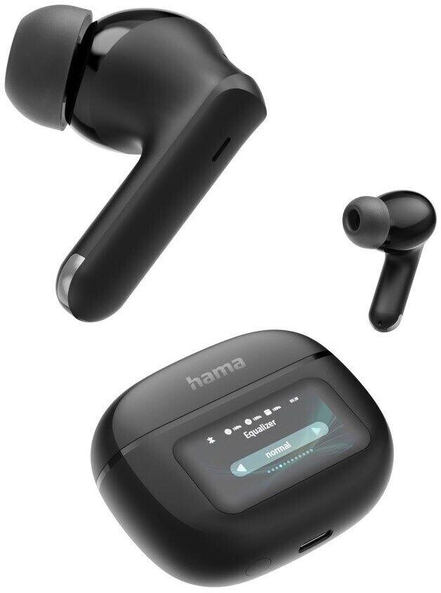 Hama Bluetooth® Headphones with "Spirit Touch", TWS, ANC, Display, In-Ear, Black