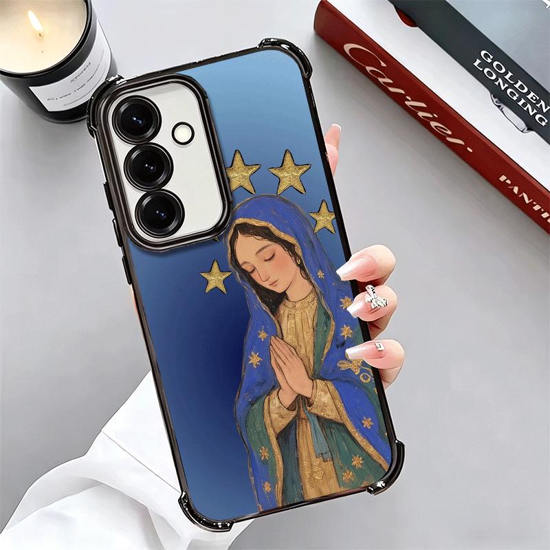 Virgen Mary Virgin De Guadalupe Plating Phone Case For Samsung A17 A07 A37 A57 A16 A56 A15 A55 A14 A54 A13 A53 A26 A36 A25 A35 A