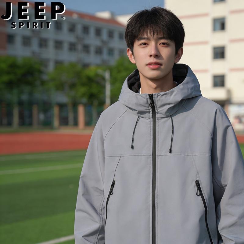 JEEP SPIRIT Unisex Outdoor Windbreaker Jacket