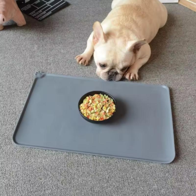 Silicone Pet Meal Mat Pet Waterproof and Anti Slip Cat Food Mat No Cleaning Required Puppy Feeding Bowl Mat Pet Accessories