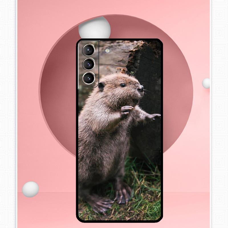 Animal Beaver Case For Samsung Galaxy S22 S23 S24 Ultra Note 20 10 S8 S9 S10 Plus S21 S20 FE Soft Cover