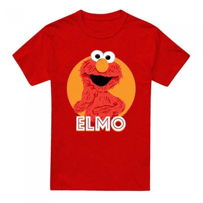 Sesame Street Unisex Adult Elmo Scribble Heather T-Shirt