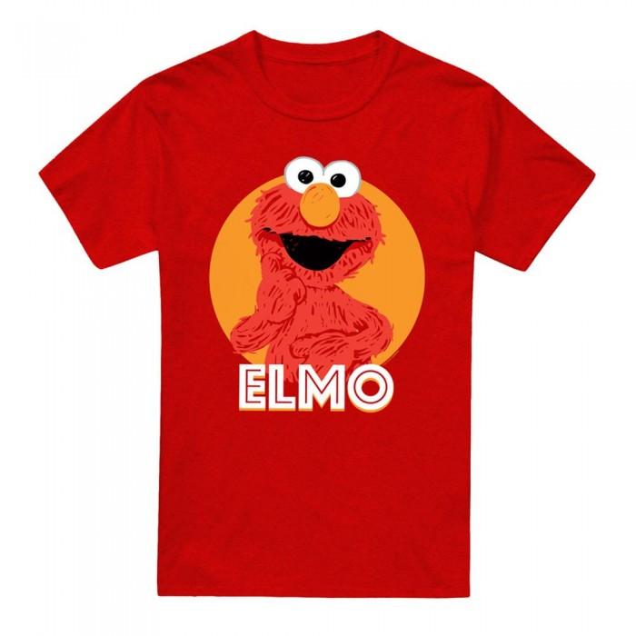 Sesame Street Unisex Adult Elmo Scribble Heather T-Shirt