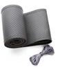 Durable Ventilate Car Steering Wheel Cover With Needles and Thread /summer Micro Fiber Leather Steering-Wheel Covers