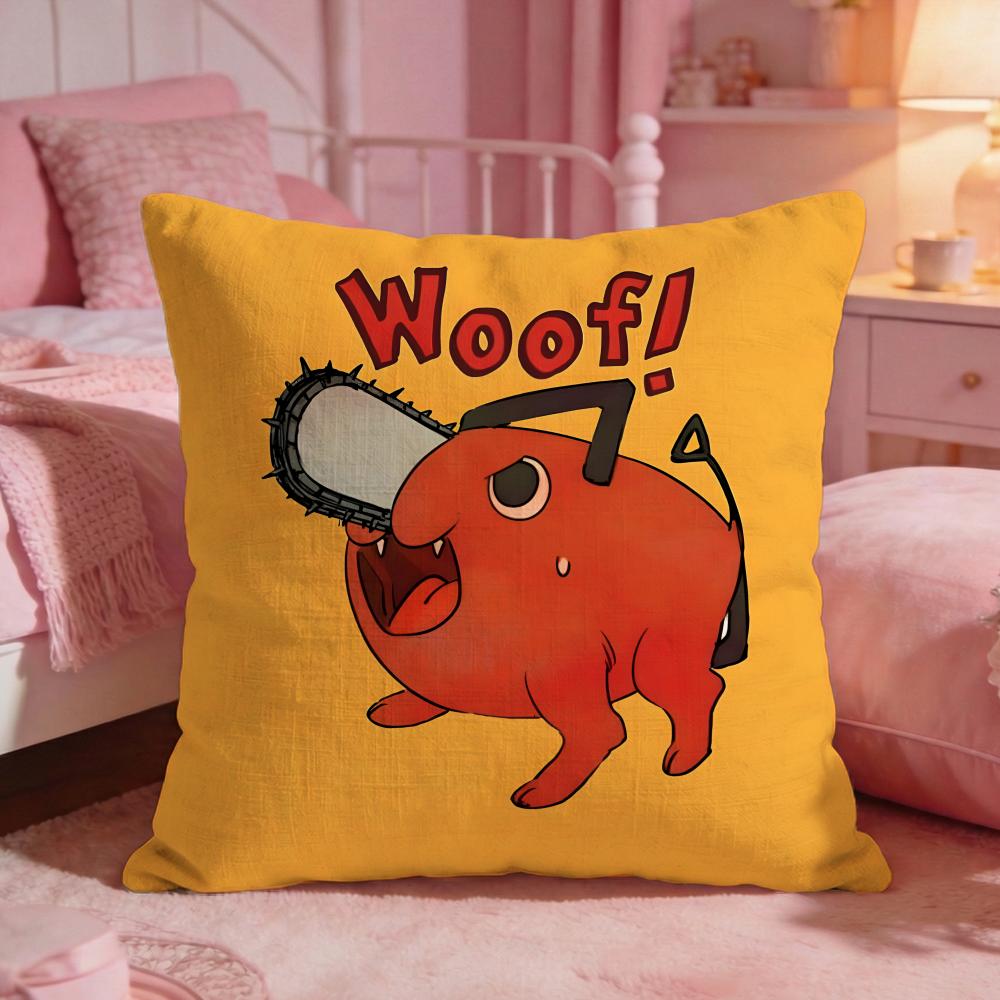 cChainsaw Manss anime Cushion Cover Premium Comfort Reversible Pillow Cove Two in One Design for Any Room  Car Interior