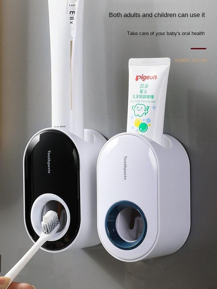 Bathroom  Accessories Set Automatic Toothpaste Dispenser Dust-proof Toothbrush Holder Wall Mount Toothpaste Squeezers Dropship