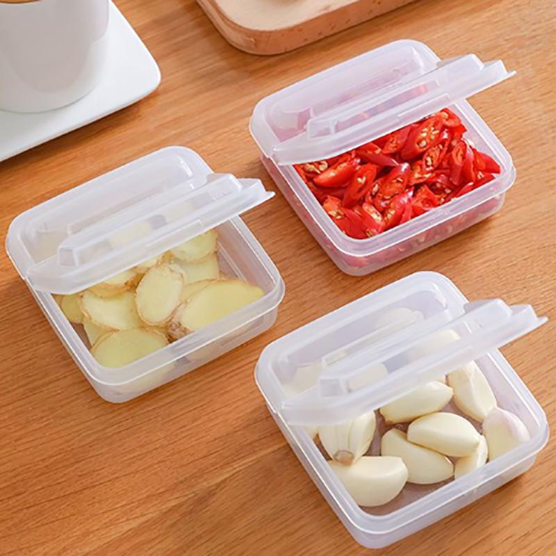 1Pc Butter Cheese Storage Box Portable Refrigerator Fruit Vegetable Fresh-Keeping Organizer Box Transparent Cheese Container