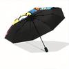 1pc SpongeBob SquarePants Bikini Bottom Adventure Durable Cartoon Folding Umbrella, Portable 3-Fold Compact Umbrella for Men and Women, Suitable for T