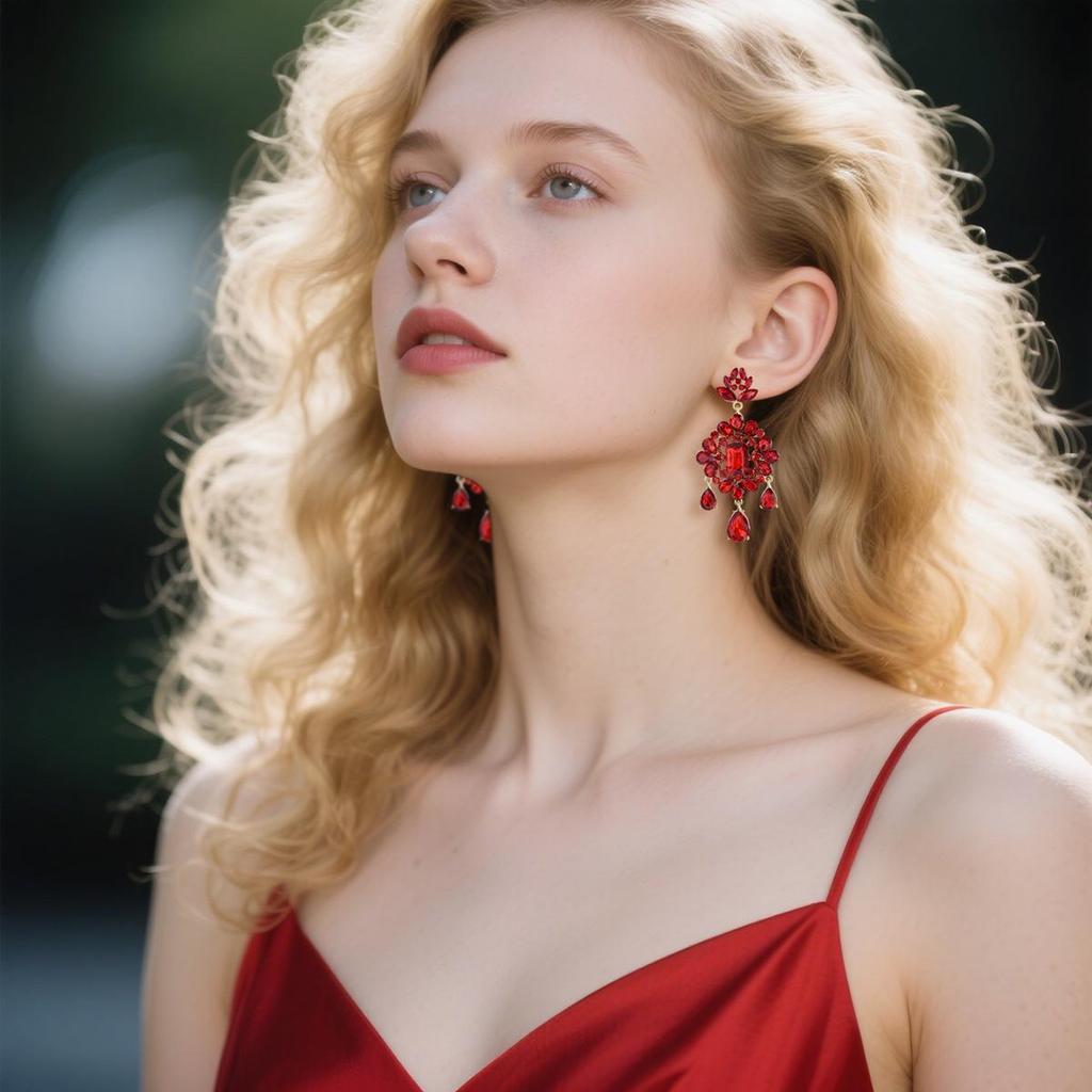 Luxurious Rhinestone Tassel Earrings: Elegant Crystal Studs with a European & American Flair