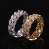 Unisex Retro Hip-Hop Cuban Chain Ring with Cubic Zirconia