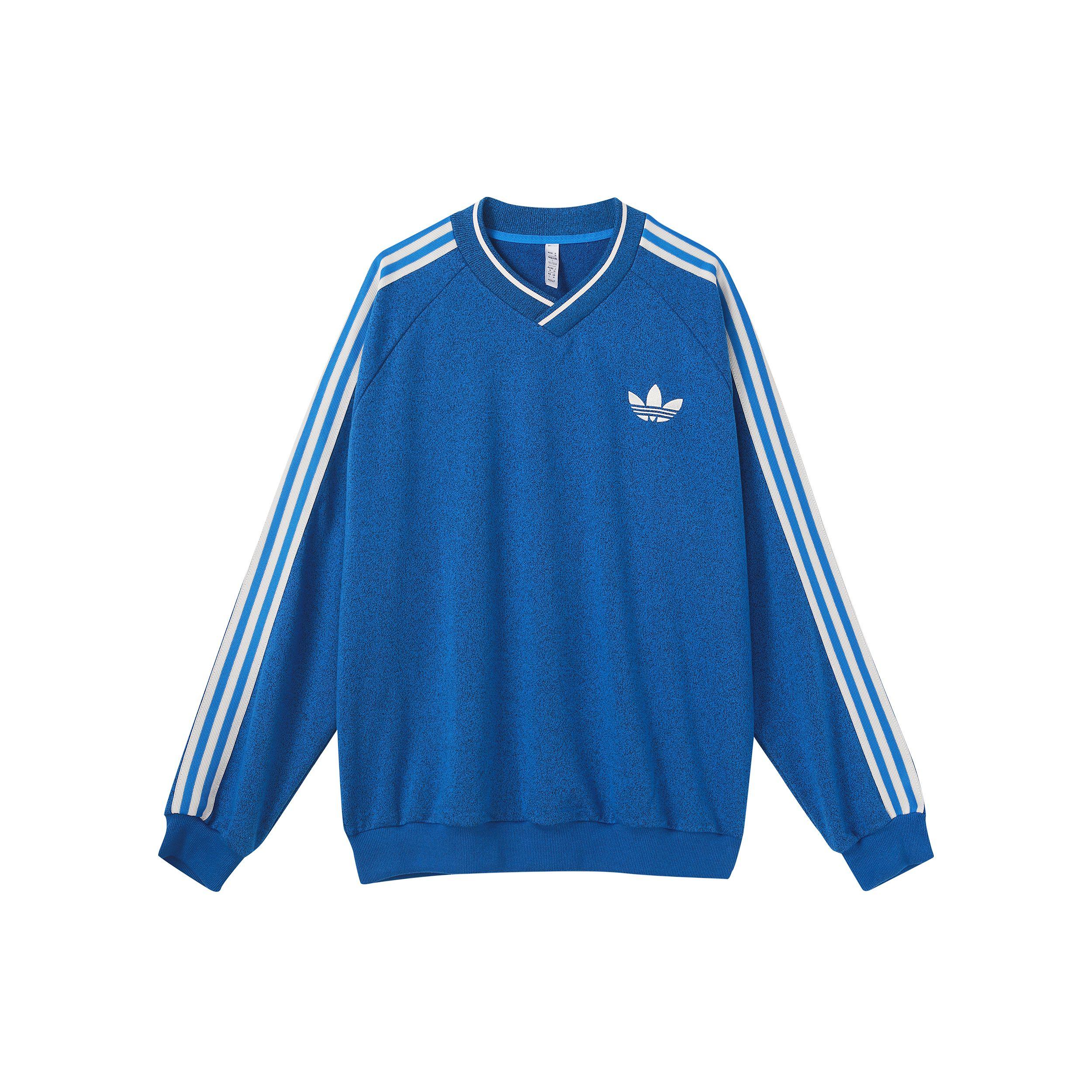 

Adidas Originals Adicolor 70s Vintage V-Neck Sweatshirt Retro Casual Top Men Night Indigo IP6989 XXL