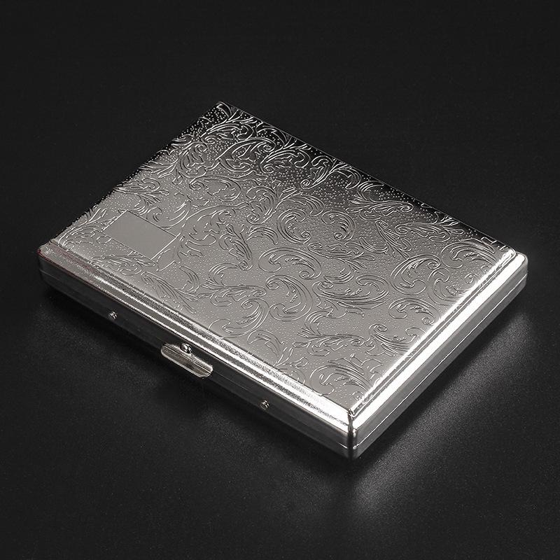 10cm Extra Long Metal Cigarette Case - Medium/King Size, Crushproof, Men's Fashion Storage Box
