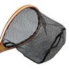 Wooden Handle Fly Fishing Landing Net Soft Rubber Mesh Catch and Release Net Floating Fishing Net Outdoor Fishing Accessories