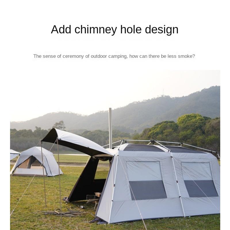 Outdoor Double-Layer Tent Camping Camping Equipment Villa More than Pavilion People Thick and Portable Waterproof and Sun Protection Wild