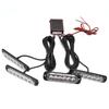 Car 4x6LED Sync Red Blue Strobe Flash Light LED Emergency Warning Lamp 12V with Remote Control