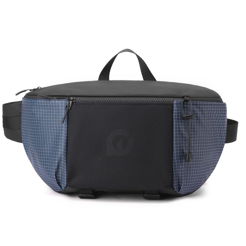 Men's Waterproof Nylon Cycling Waist Bag New Fashion Chest Pack Casual Crossbody Shoulder Sling Bag for Outdoor Travel