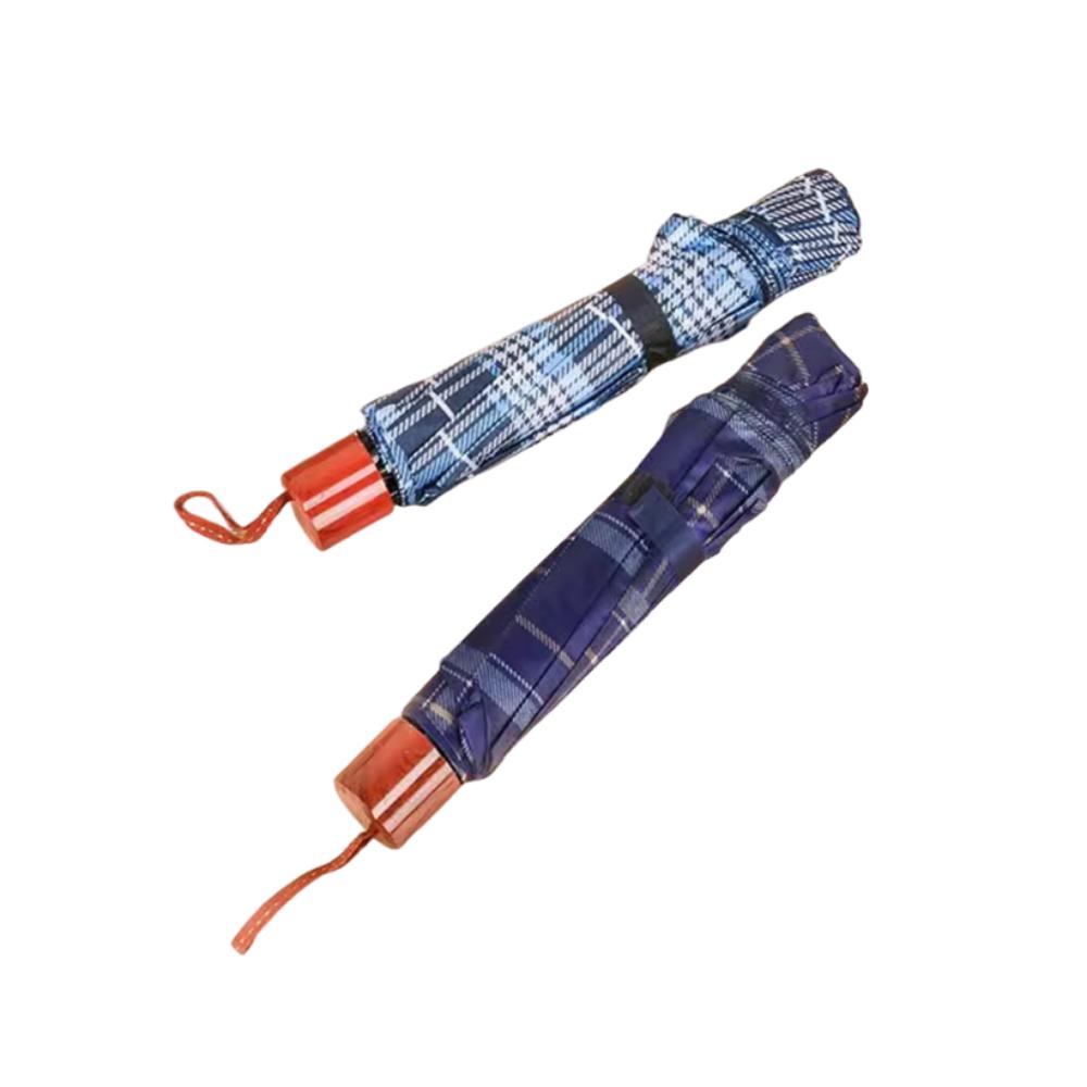 Extra Large Scottish Tartan Umbrella Lightweight Travel Umbrella Portable Plaid Umbrella  Home Use