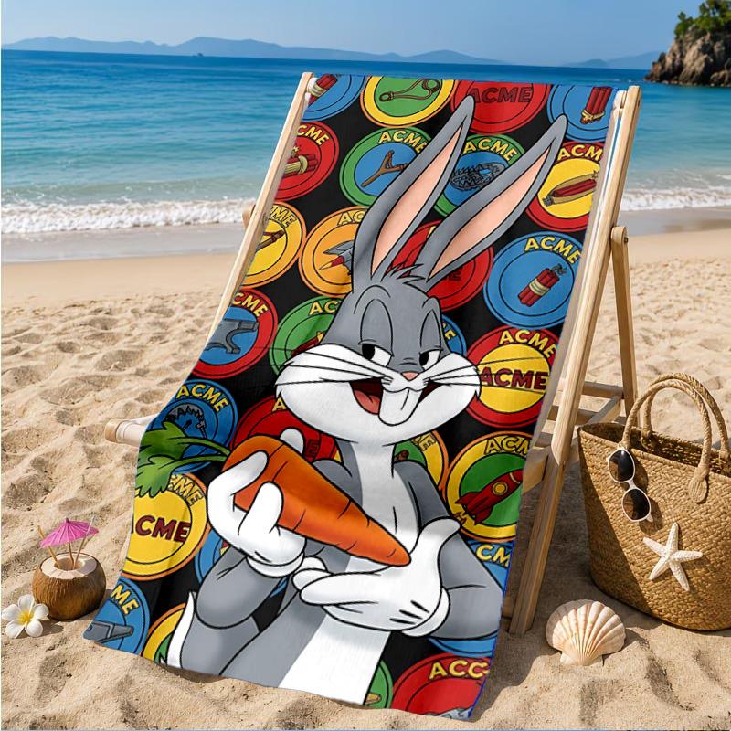 Classic Bunny Beach Towel, Microfiber Beach Towel, Perfect For Pool, Beach, Travel, Home Decor Beach Party Fan Gifts