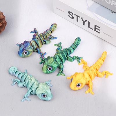3D Printing Chameleon Figures Multi-Joint Movable Simulation Animal For Home Decor Accessories Kids Gift