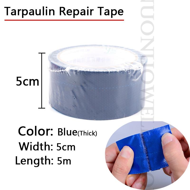 1Roll Universal Outdoor Awnings Tarp Truck Car PE PVC Tarpaulin Repair Glue Waterproof Adhesive Tape