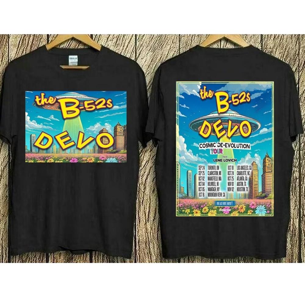 

Devo and The B-52’s Cosmic De-Evolution Tour 2025 T Shirt XL