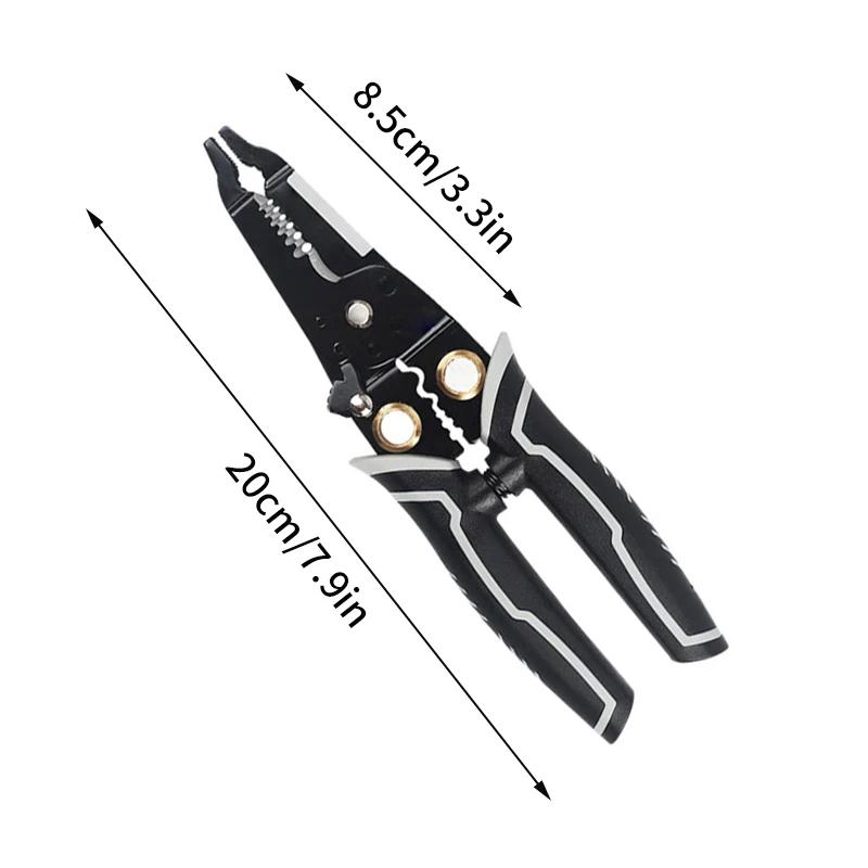 Szczypce dla elektryków 25w1 wielofunkcyjne szczypce do ściągania izolacji narzędzia do przecinak do kabli zaciskanie końcówek dzielenie drutu łamanie