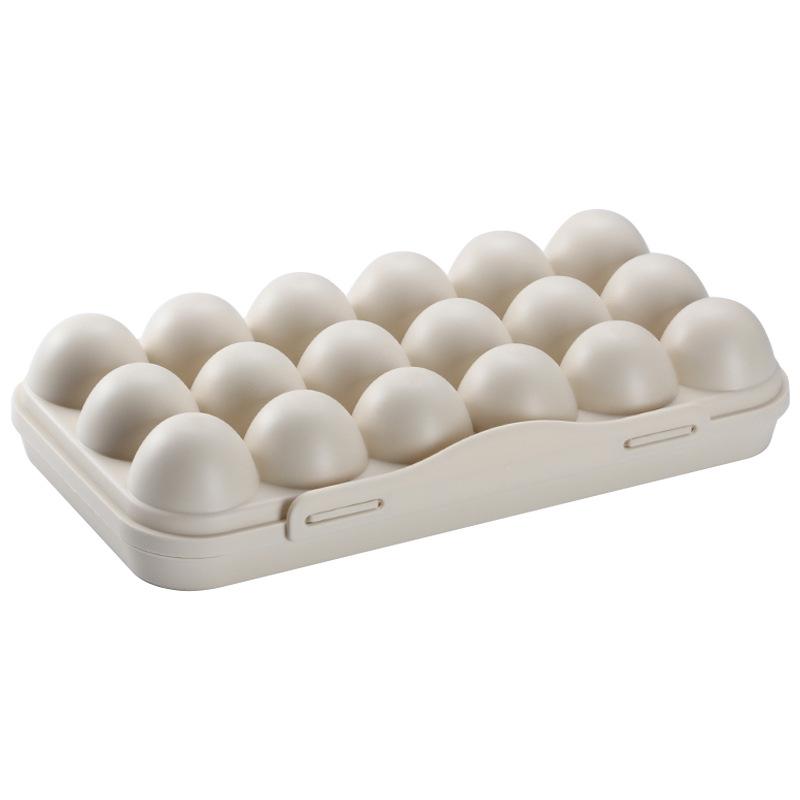 Snap-Lock Stackable Egg Storage Box with Divider for Kitchen Refrigerator