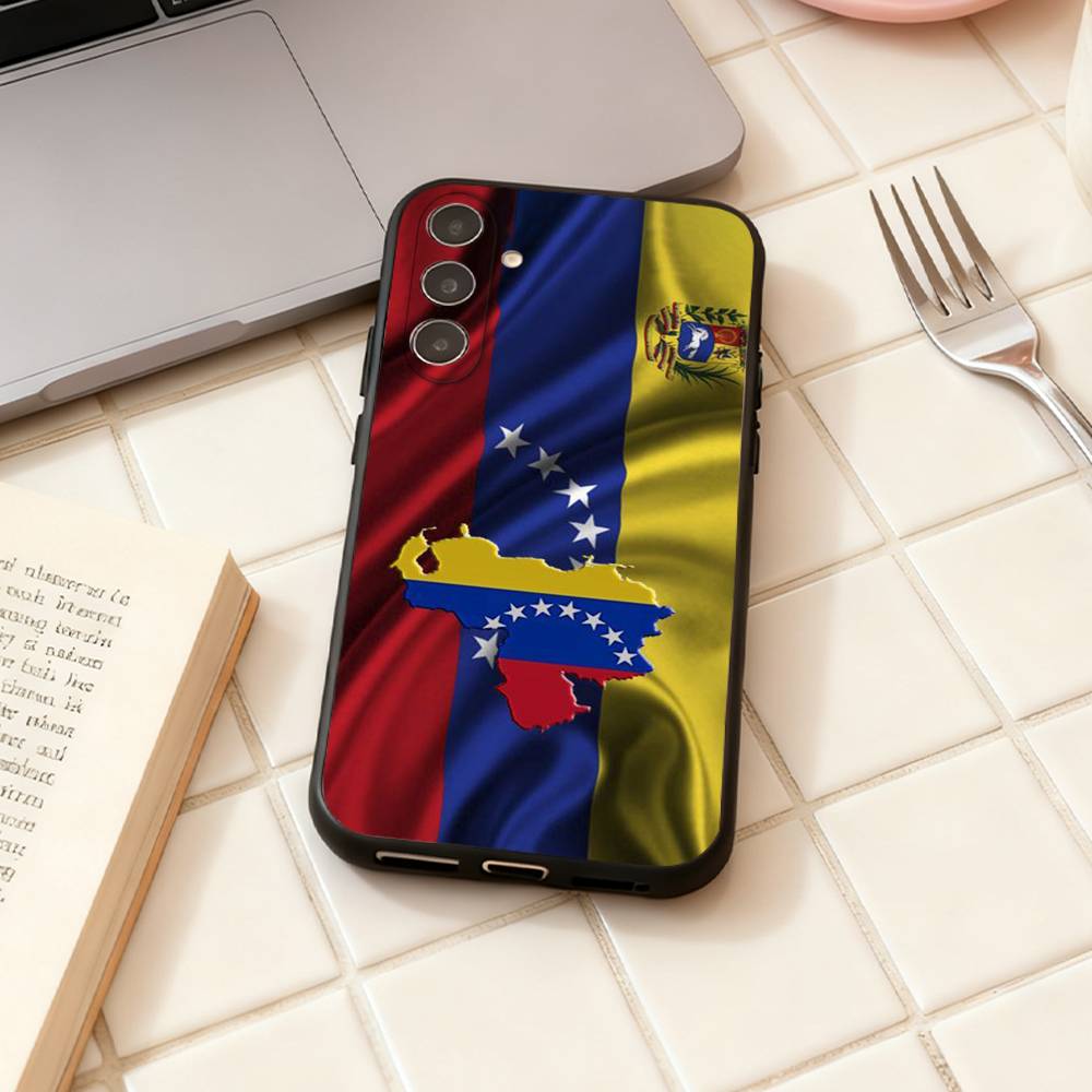 Venezuela Flag phone Case For Samsung Galaxy A73,A72,A71,A70,A53,A52,A51,Others Soft Black Shell