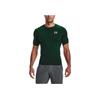 Under Armour Retro Letter Print Crew Neck Moisture Wicking Short Sleeve T-Shirt Men Green 1361518-301