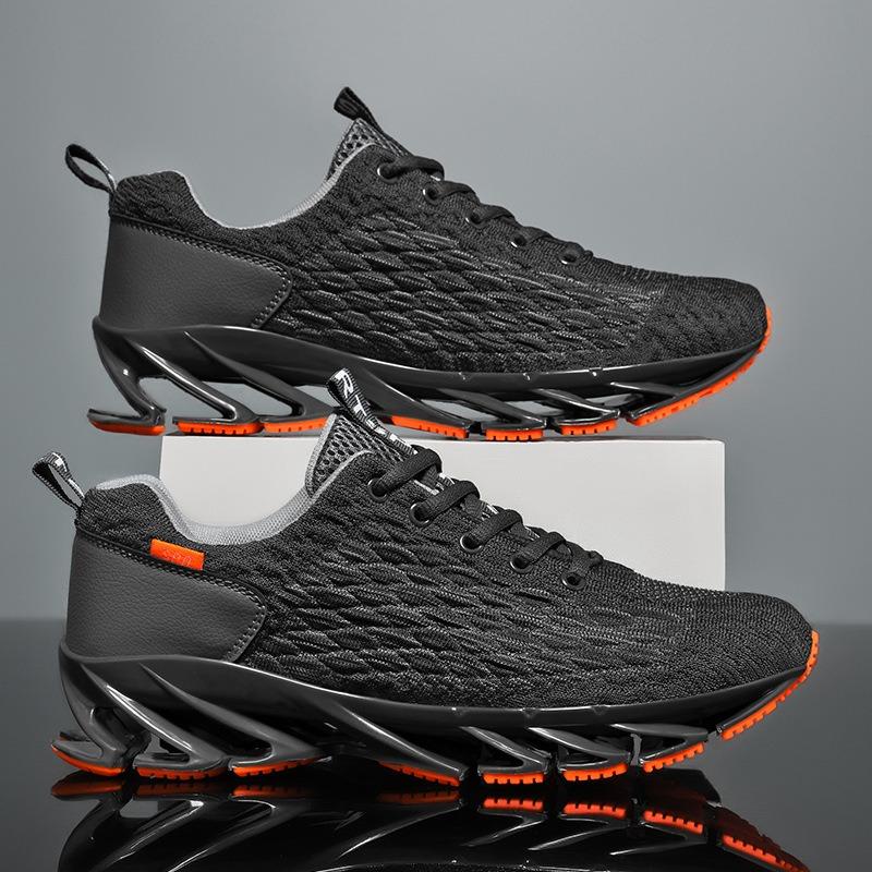 Autumn new fashion running shoes flying woven fish scale blade sports shoes trendy men's shoes