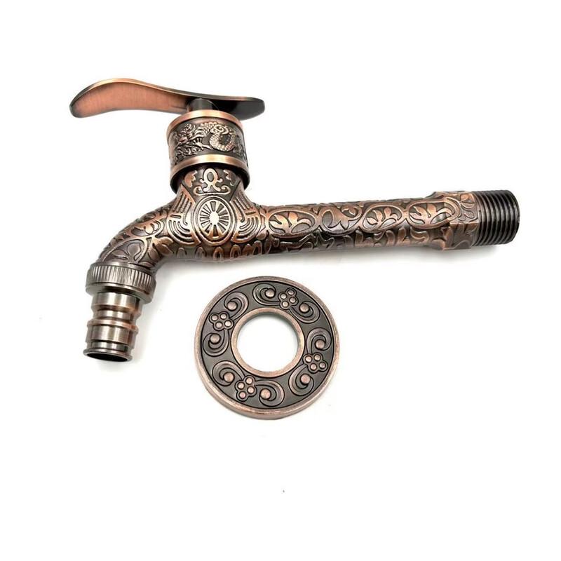 TLXT European Retro Wall-Mounted Dragon Faucet