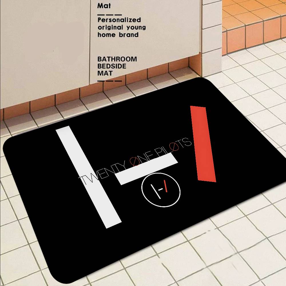 Popular T-Twenty One Pilot Kitchen Mat Nordic Style Bedroom Living Room Doormat Home Balcony Anti-Slip Welcome Rug