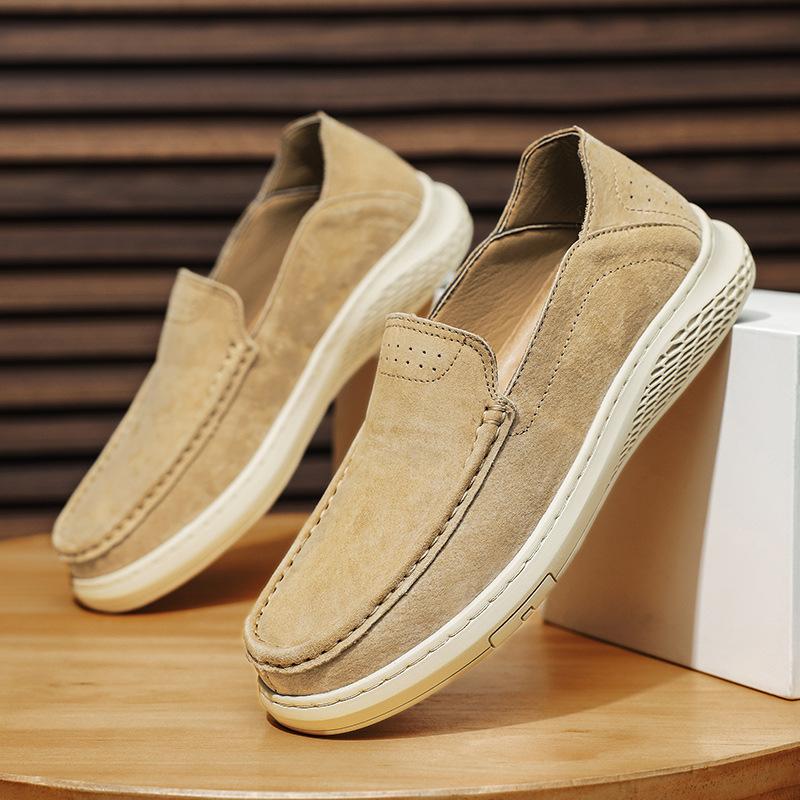 

Ultra light and soft spring and summer casual men s shoes Doudou shoes men s trendy shoes comfortable leather lazy shoes driving shoes 44 светло-коричневого