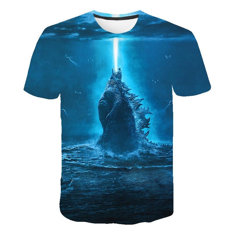 

Of King Men The Monsters 3d Print Casual Tshirt Short Sleeve Tops Tee Blue,S
