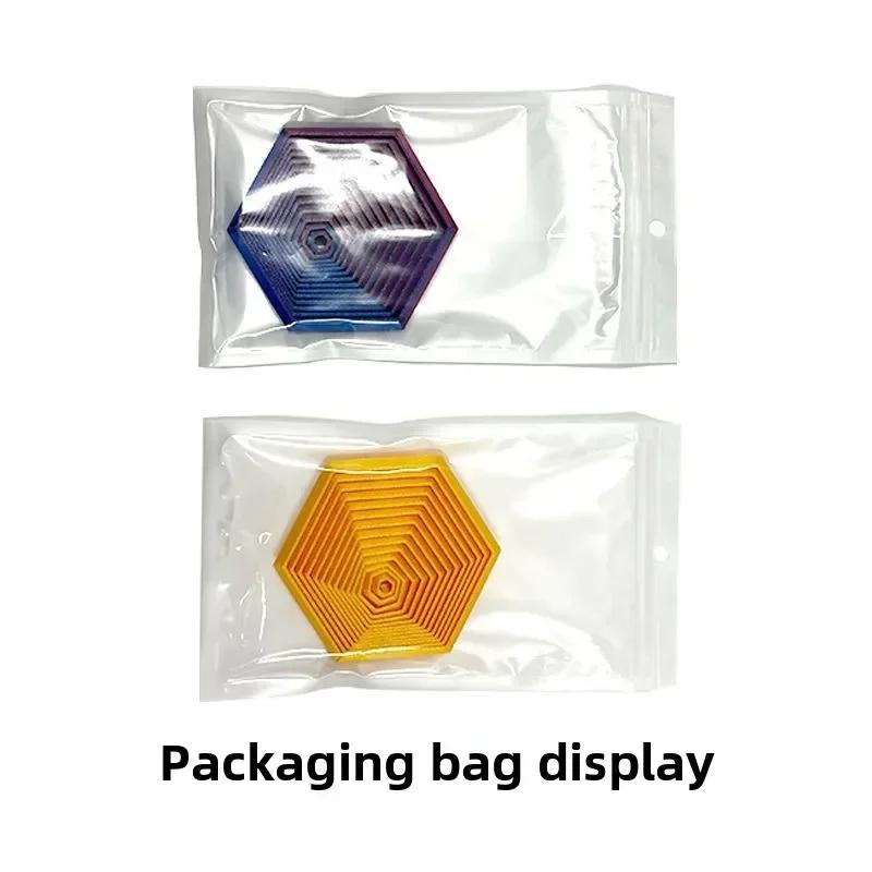 3D Printed Fractal Fidget Hexagon 7Cm Portable Playing Sensory Anti-Stress Toy Desktop Ornament Kid Toy Visual Gifts Box